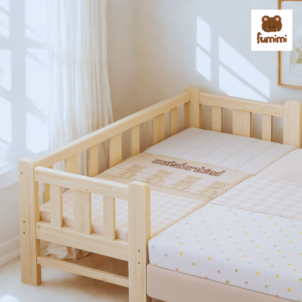 Giường ghép 3 thanh chặn dọc cho bé