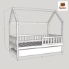 Giường ngủ trẻ em có ngăn kéo hình ngôi nhà
