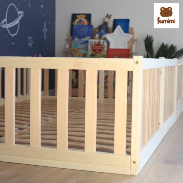 Giường ngủ trẻ em có rào chắn bệt sát sàn