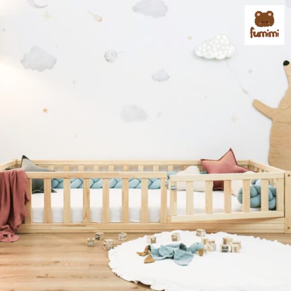 Giường ngủ trẻ em có rào chắn bệt sát sàn Dublin Bed