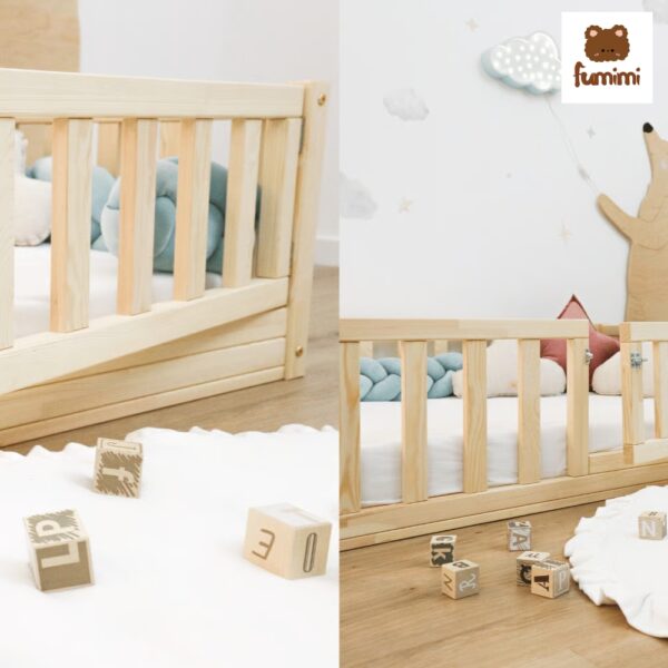 Giường ngủ trẻ em có rào chắn bệt sát sàn Dublin Bed