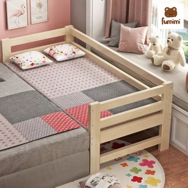 Giường trẻ em 1m8 có 3 thanh chặn ngang