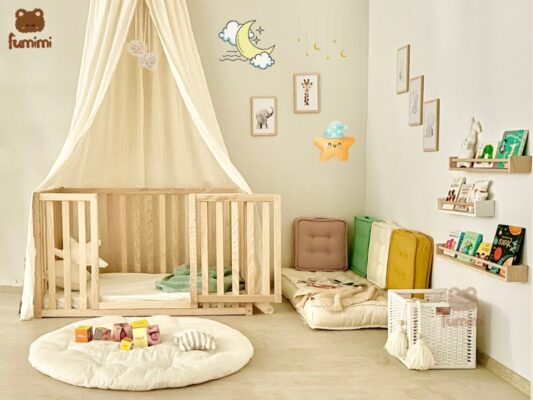 Giường cũi gỗ thông cho bé tại quận 7