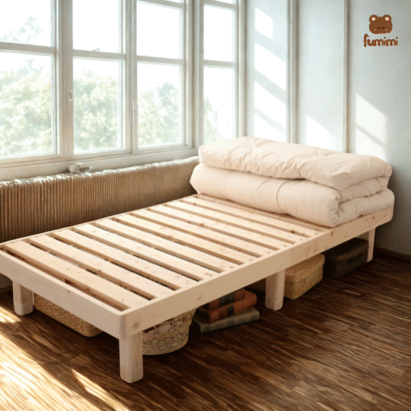 Giường pallet chân vuông 30cm