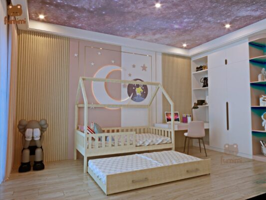 Giường ngủ cho bé hình ngôi có ngăn kéo quận Củ Chi